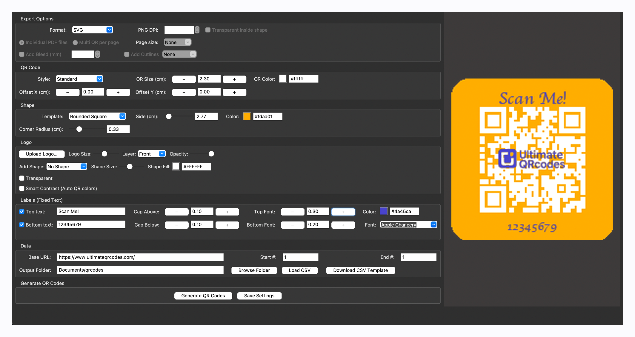 Ultimate QR Codes App Screenshot